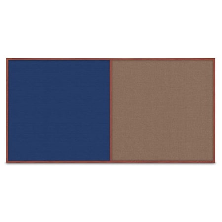 United Visual Products Enclosed Corkboard, 3 Door, 96"x48", 4" Fra, UV3413-SATIN-CLOUD UV3413-SATIN-CLOUD